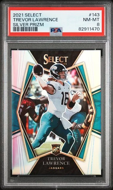 2021 Panini Select Trevor Lawrence Dragon Scale Prizm #143 card image