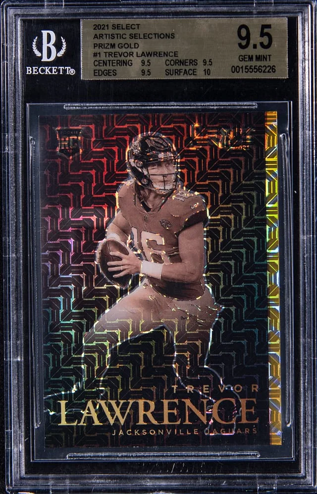 2021 Panini Select Trevor Lawrence Artistic Selection Prizm Gold #AS-1 card image