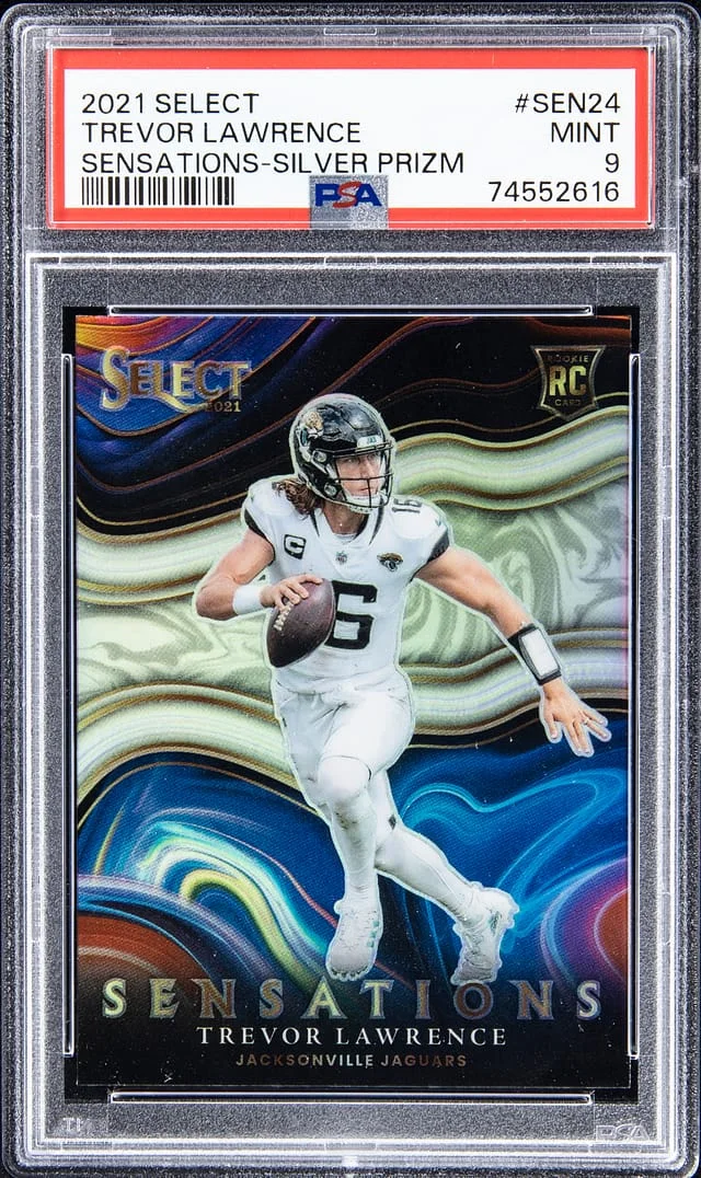 2021 Panini Select Trevor Lawrence Sensations Silver Prizm #SEN24 card image