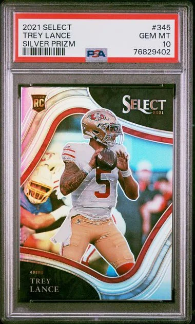 2021 Panini Select Trey Lance Silver Prizm #345 card image