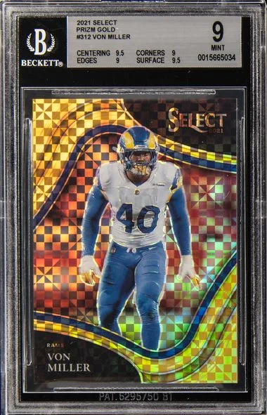 2021 Panini Select Von Miller Gold Prizm #312 card image