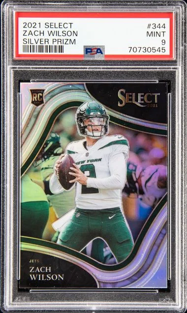 2021 Panini Select Zach Wilson Silver Prizm #344 card image