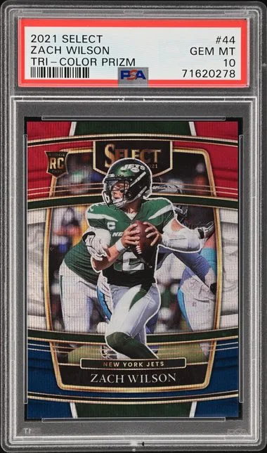 2021 Panini Select Zach Wilson Orange Prizm #44 card image