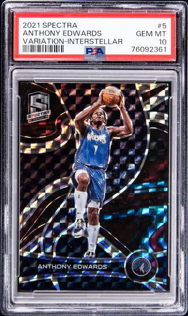 2021 Panini Spectra Anthony Edwards Variation-Interstellar #5 card image