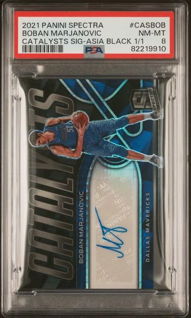 2021 Panini Spectra Boban Marjanovic Catalysts Signatures Asia Black 1/1 #CASBOB card image