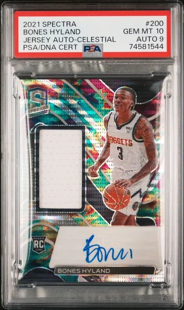 2021 Panini Spectra Bones Hyland Jersey Autograph-Celestial #200 card image