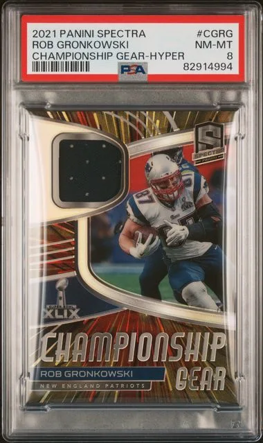 2021 Panini Spectra Championship Gear Hyper Cgrg Rob Gronkowski #no-number card image