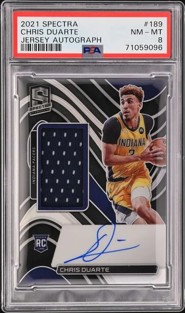 2021 Panini Spectra Chris Duarte Jersey Autograph #189 card image