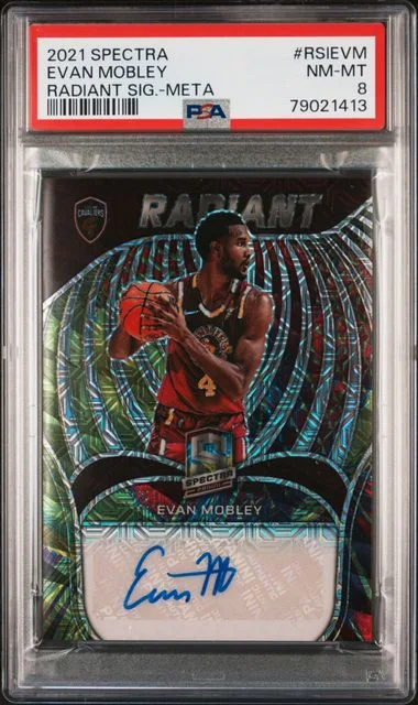 2021 Panini Spectra Evan Mobley Radiant Signatures #RSIEVM card image