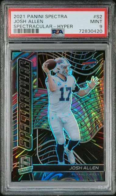 2021 Panini Spectra Josh Allen Spectracular Hyper #S2 card image