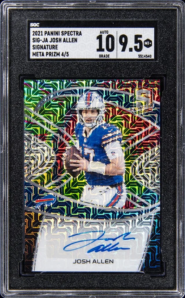 2021 Panini Spectra Josh Allen Signature Meta Prizm #SIG-JA card image