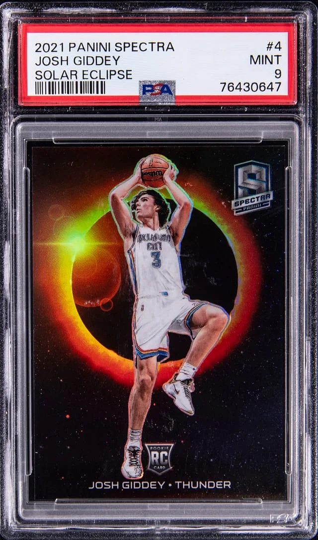 2021 Panini Spectra Josh Giddey Solar Eclipse #4 card image