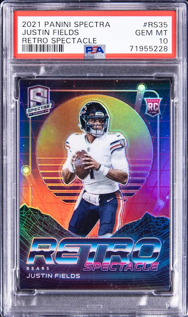 2021 Panini Spectra Justin Fields Retro Spectacle #RS-35 card image