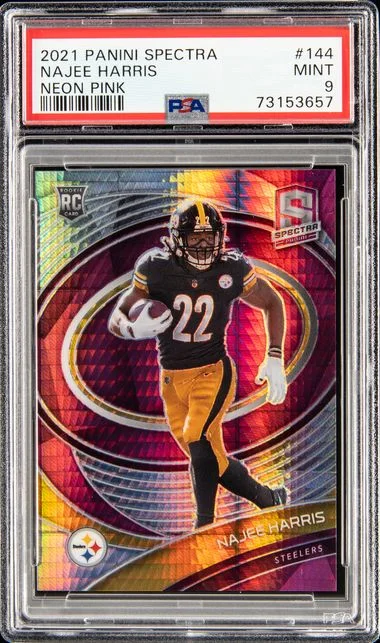 2021 Panini Spectra Najee Harris Neon Pink #144 card image