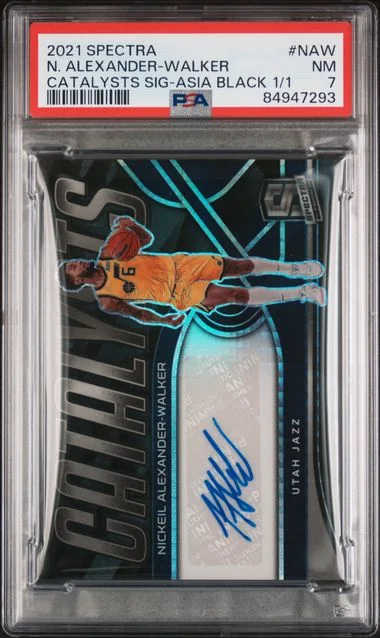 2021 Panini Spectra Nickeil Alexander-Walker Catalysts Signatures Asia Black #CAS-NAW card image