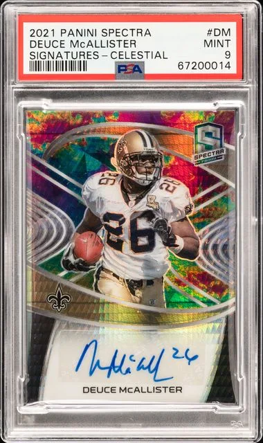 2021 Panini Spectra Signatures Celestial Dm Deuce Mcallister #no-number card image