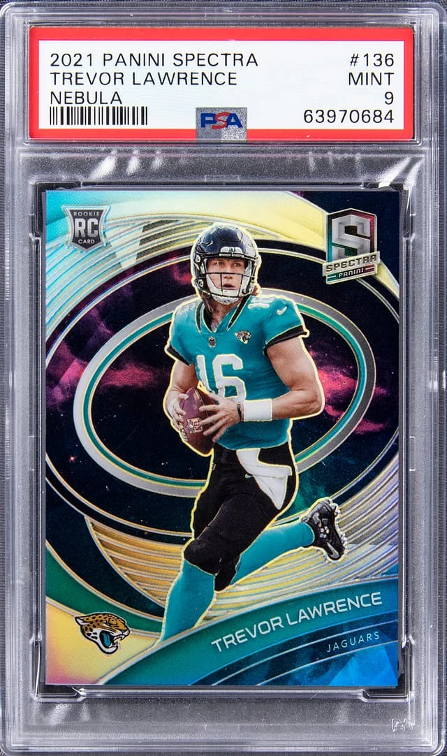 2021 Panini Spectra Trevor Lawrence Nebula #136 card image