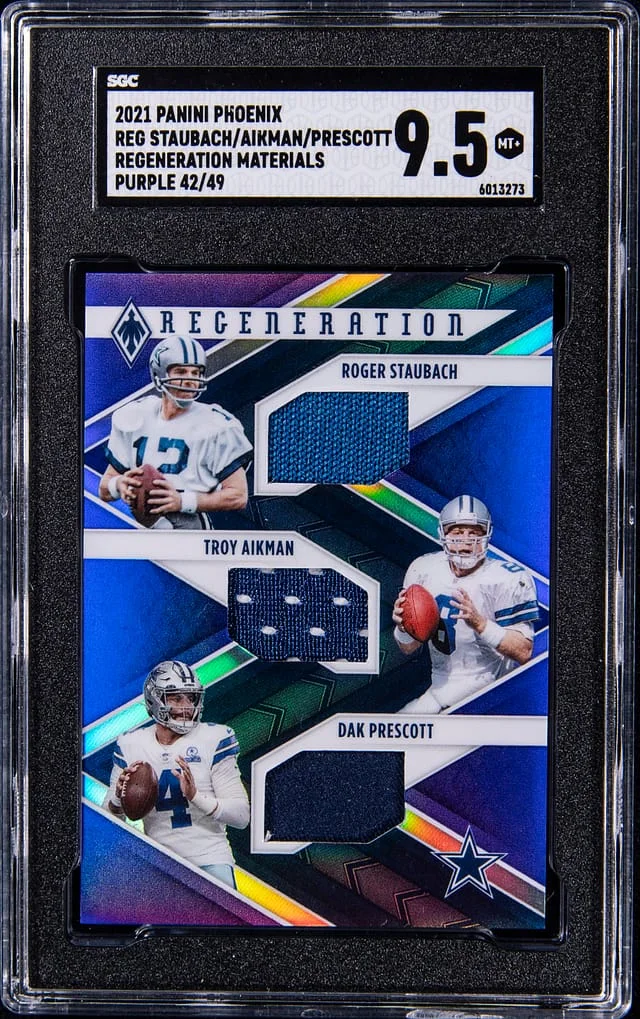 2021 Panini Staubach/Aikman/Prescott Phoenix Regeneration Materials Purple #REG-DAL card image