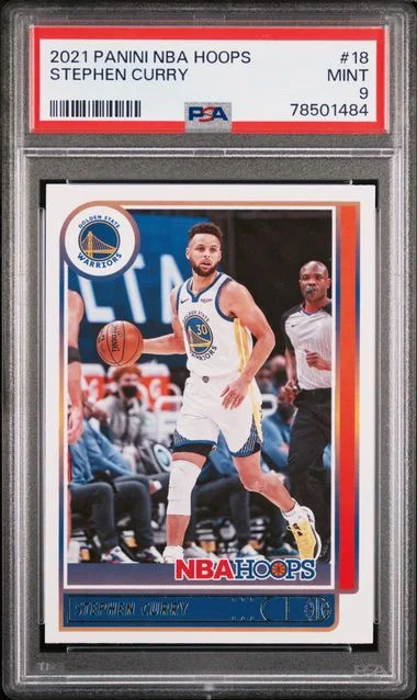2021 Panini Stephen Curry NBA Hoops Green Ice #18 card image