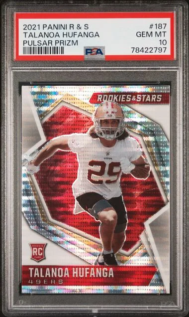 2021 Panini Talanoa Hufanga Rookies & Stars Pulsar Prizm #187 card image