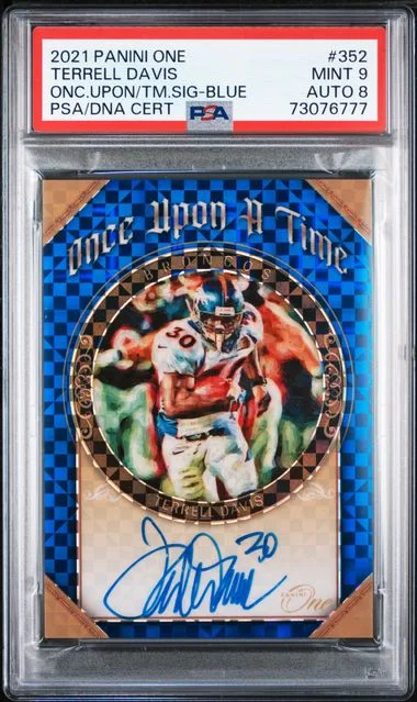 2021 Panini Terrell Davis One Once Upon A Time Signatures-Blue #352 card image