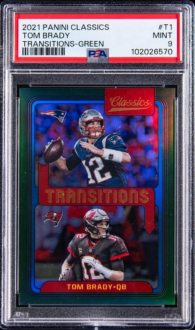 2021 Panini Tom Brady Classics Transitons Green #T-1 card image
