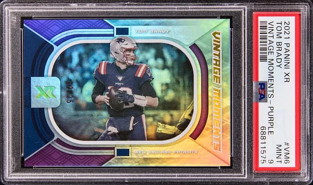 2021 Panini Tom Brady XR Vintage Moments Purple #VM6 card image