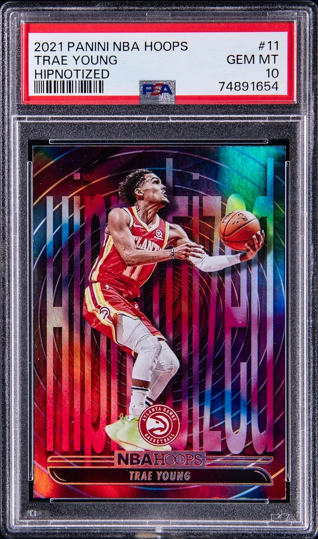 2021 Panini Trae Young Nba Hoops Hipnotized #11 card image
