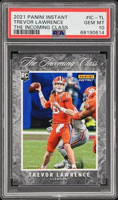 2021 Panini Trevor Lawrence (/6610) Instant The Incoming Class #IC-TL card image
