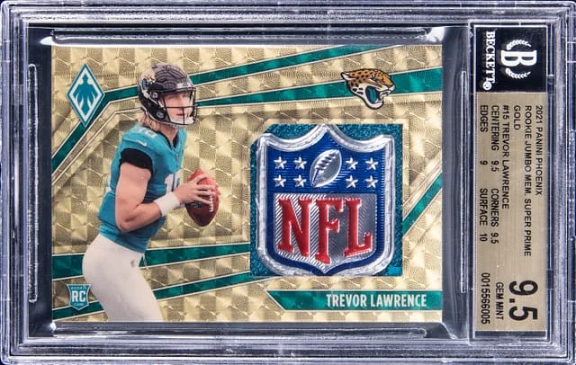 2021 Panini Trevor Lawrence Phoenix Jumbo Memorabilia Super Prime Gold #RJM-TRL card image