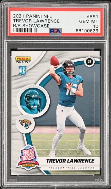 2021 Panini Trevor Lawrence Instant NFL Rated Showcase #RS1 card image