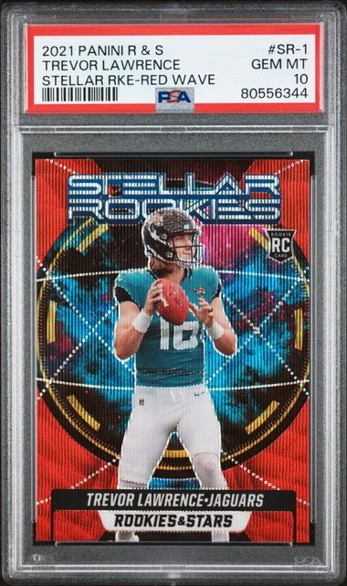 2021 Panini Trevor Lawrence Rookies & Stars Stellar Rookies Red Scope #SR-1 card image