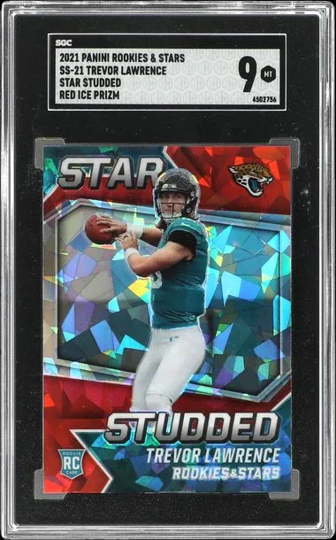 2021 Panini Trevor Lawrence Rookies & Stars Star Studded Red Ice Prizm #SS-21 card image
