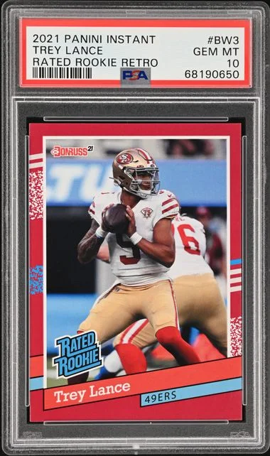 2021 Panini Trey Lance Instant Rated Retro #BW3 card image