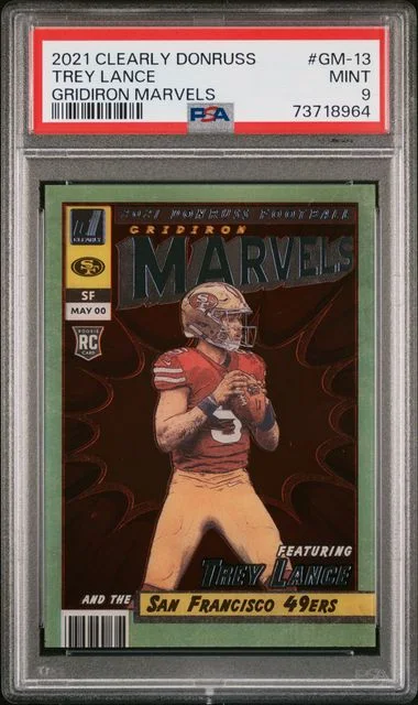 2021 Panini Trey Lance Clearly Donruss Gridiron Marvels #Gm-13 card image