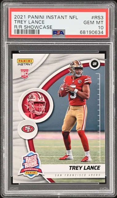 2021 Panini Trey Lance Instant NFL Rated Showcase #RS-3 card image