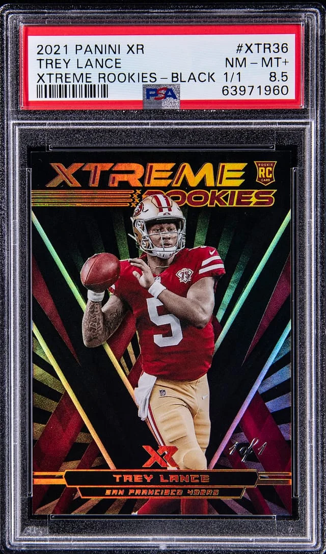 2021 Panini Trey Lance Xr Xtreme Rookies Black 1/1 #XTR36 card image