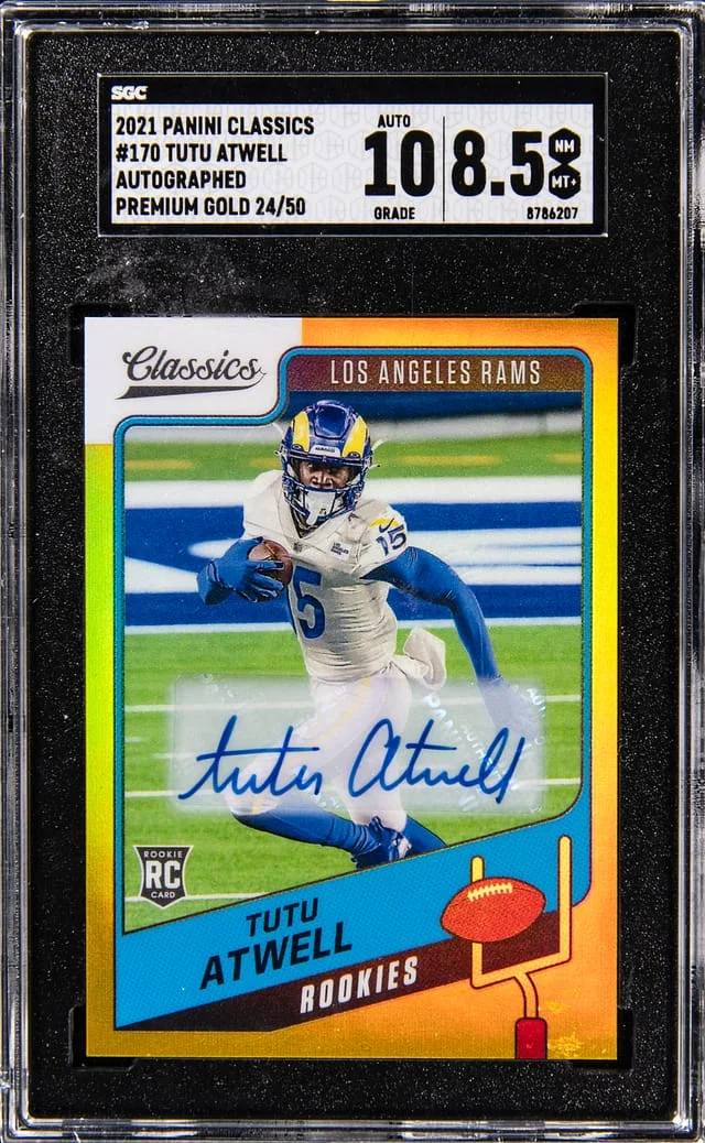 2021 Panini Tutu Atwell Classics Autographed Premium Gold #170 card image