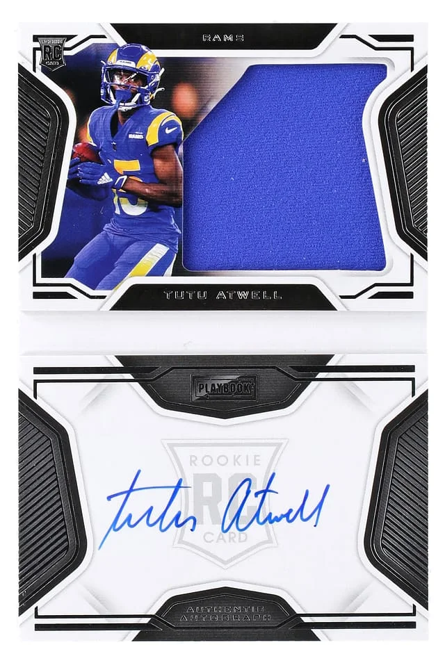 2021 Panini Tutu Atwell Playbook Rookies Playbook Jersey Autographs #222 card image