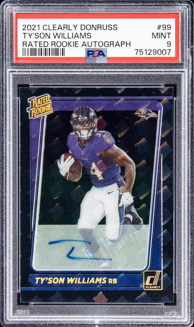 2021 Panini Ty'Son Williams Clearly Donruss Rated Autograph #99 card image