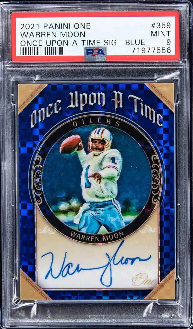 2021 Panini Warren Moon One Once Upon A Time Signatures Blue Prizm #359 card image