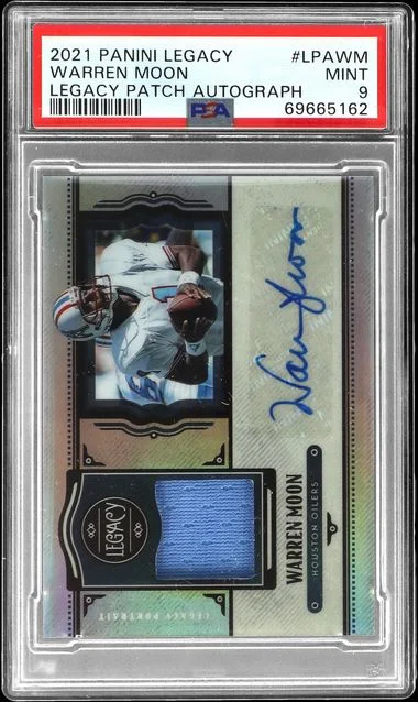 2021 Panini Warren Moon Legacy Patch Autographs #LPA-WM card image