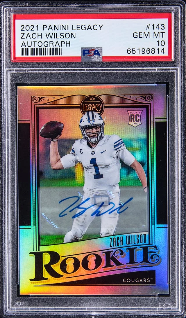 2021 Panini Zach Wilson Legacy Autograph #143 card image