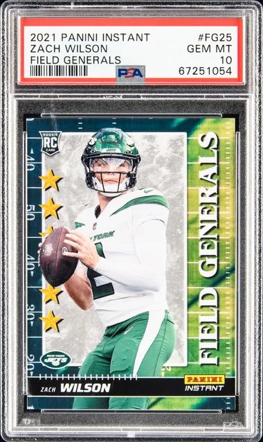 2021 Panini Zach Wilson (/2088) Instant Field Generals #FG25 card image