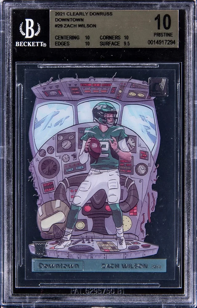 2021 Panini Zach Wilson Clearly Donruss Downtown #29 card image
