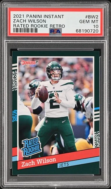 2021 Panini Zach Wilson Instant Rated Retro #BW2 card image