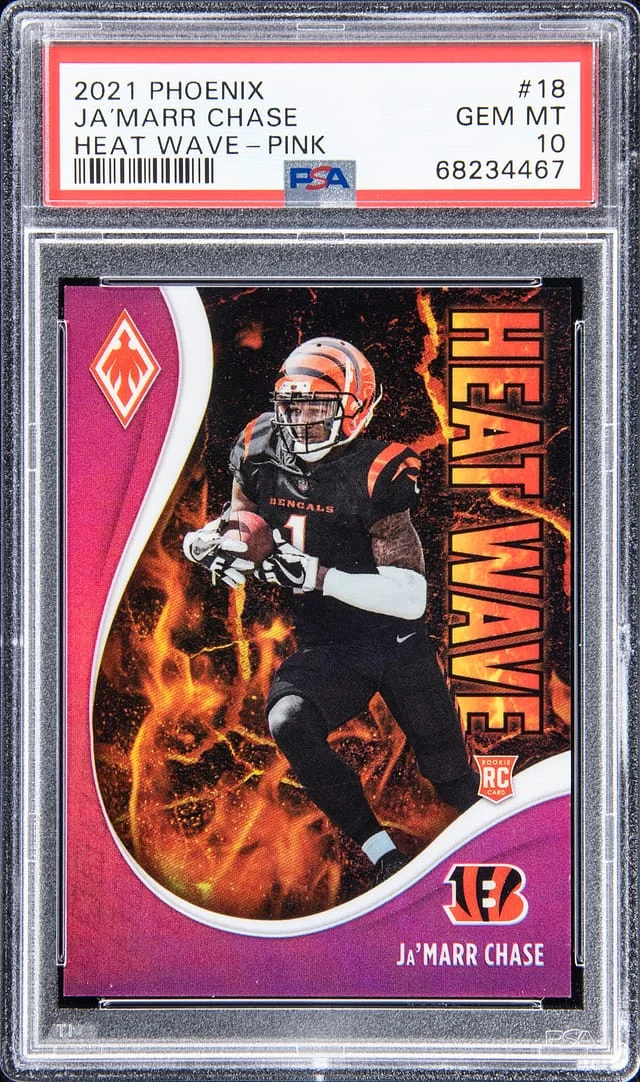 2021 Phoenix Heat Wave - Pink Ja'Marr Chase #18 card image