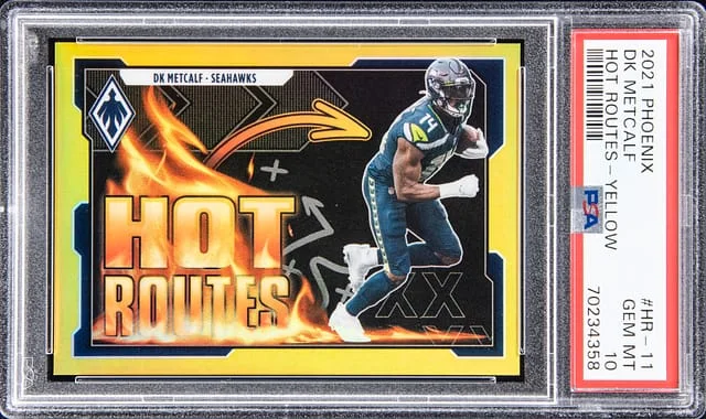 2021 Phoenix Hot Routes - Yellow 11 DK Metcalf #HR card image