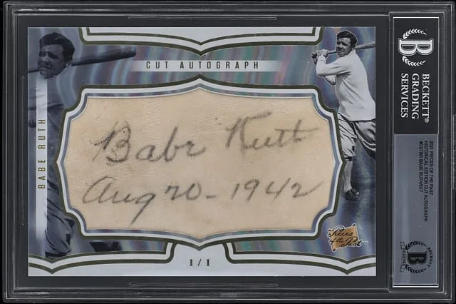 2021 Pieces of the Past Historical Edition Cut Autographs Babe Ruth #CUT-BR card image