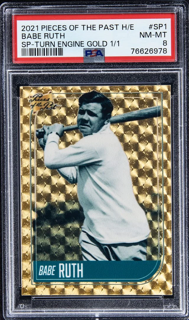 2021 Pieces Of The Past Historical Edition SP Turn Engine Gold Babe Ruth #SP1 card image